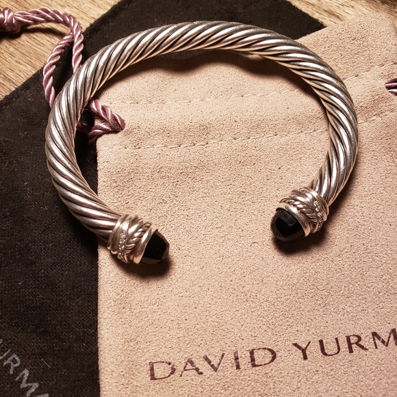 Authentic David Yurman Cable Crossover Black Onyx - Picture 2 of 6